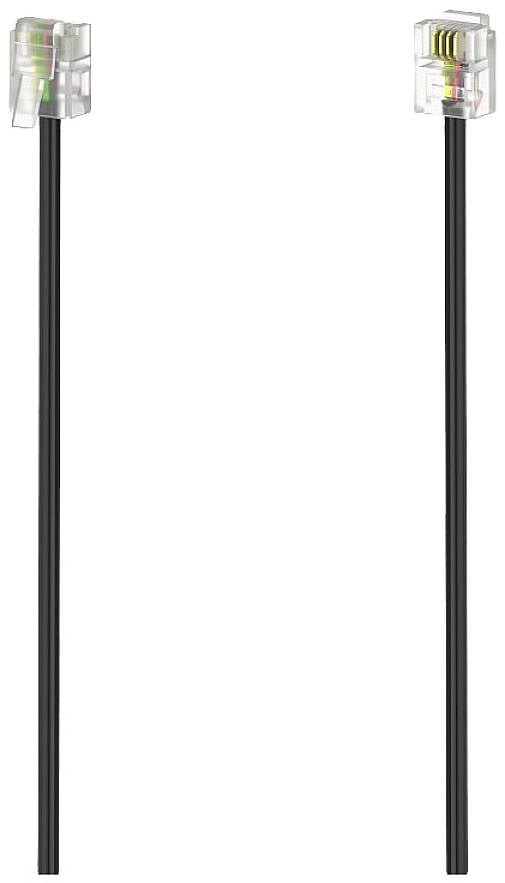 Кабель RJ11 Hama Modularkabel, Stecker 6p4c - Stecker 6p4c, 6 м, Schwarz 00201138, 6 м
