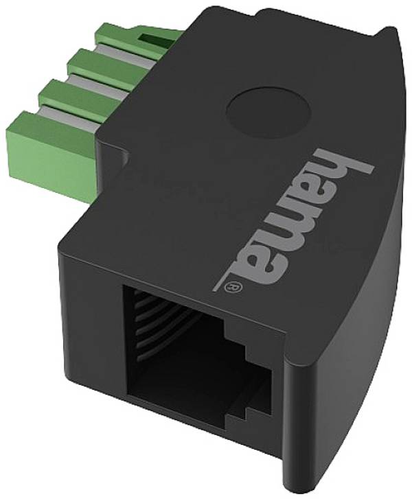 adapter RJ12, TAE Hama Adapter, TAE-U-Stecker - Modular-Kupplung 6p6c 00201122