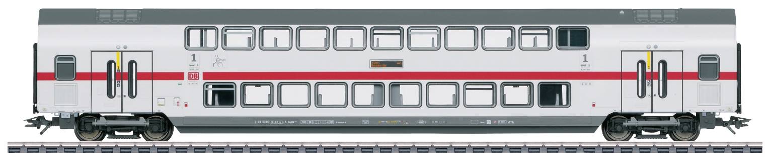 Двоповерховий проміжний вагон Märklin 43486 H0 IC2 поїзда DB AG DApza 687.2, 1-й клас