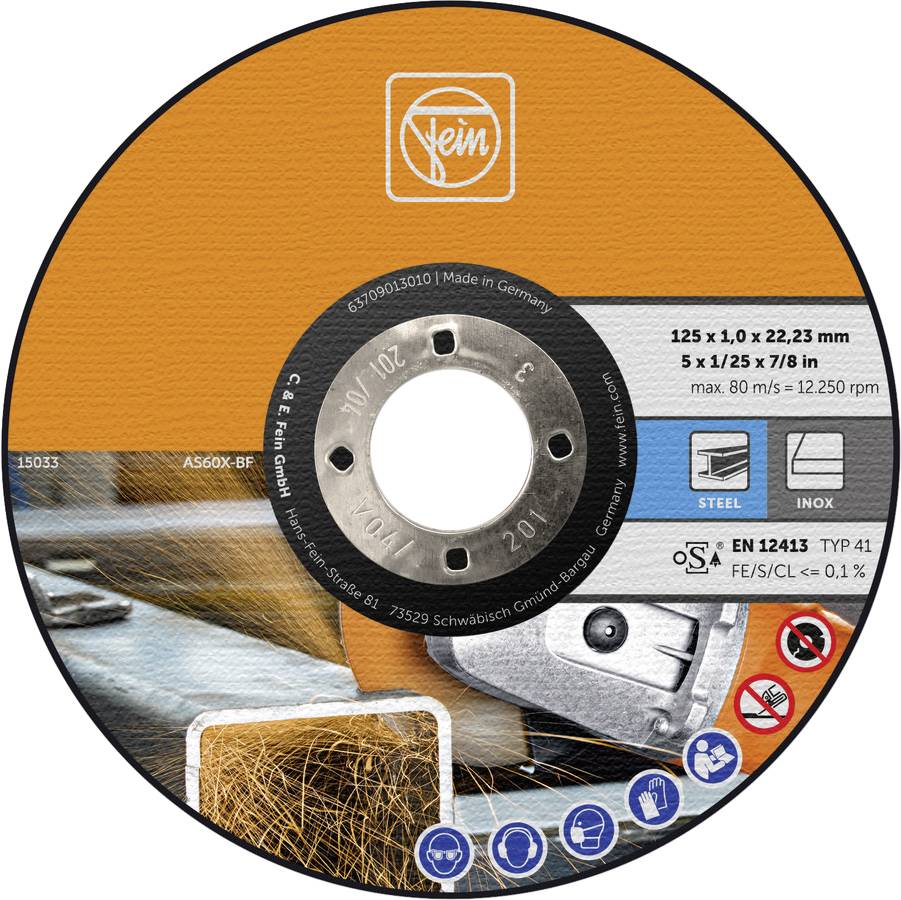 Прямий відрізний диск Fein 63709013010 125 мм 25 шт.