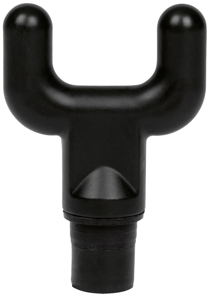 Czarny nastawka do masażera w kształcie litery Y, odpowiednia do głębokiego masażu mięśni.