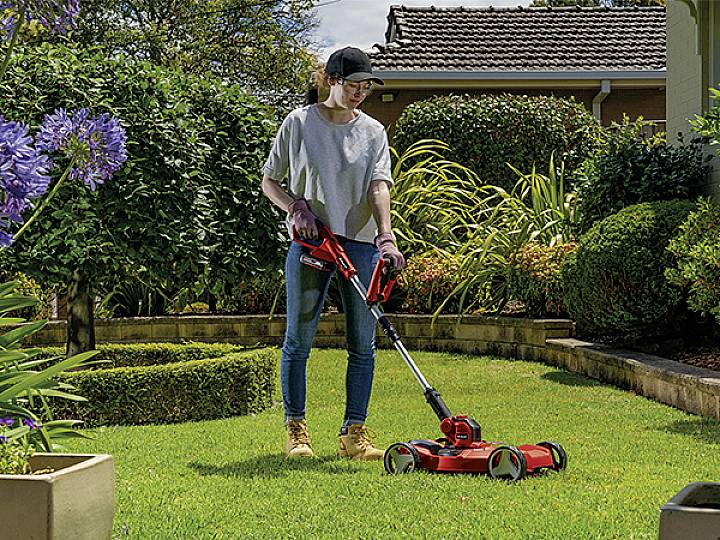 Акумуляторна газонокосарка Einhell Power X-Change GE-CT 18/28 Li TC-Solo. Без зарядного пристрою, без акумулятора, вкл. кошик для 