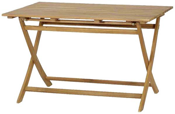 Siena Garden 120573 Stół składany Falun 120x80x74 cm rama i blat z drewna akacjowego naturalnie olejowanego