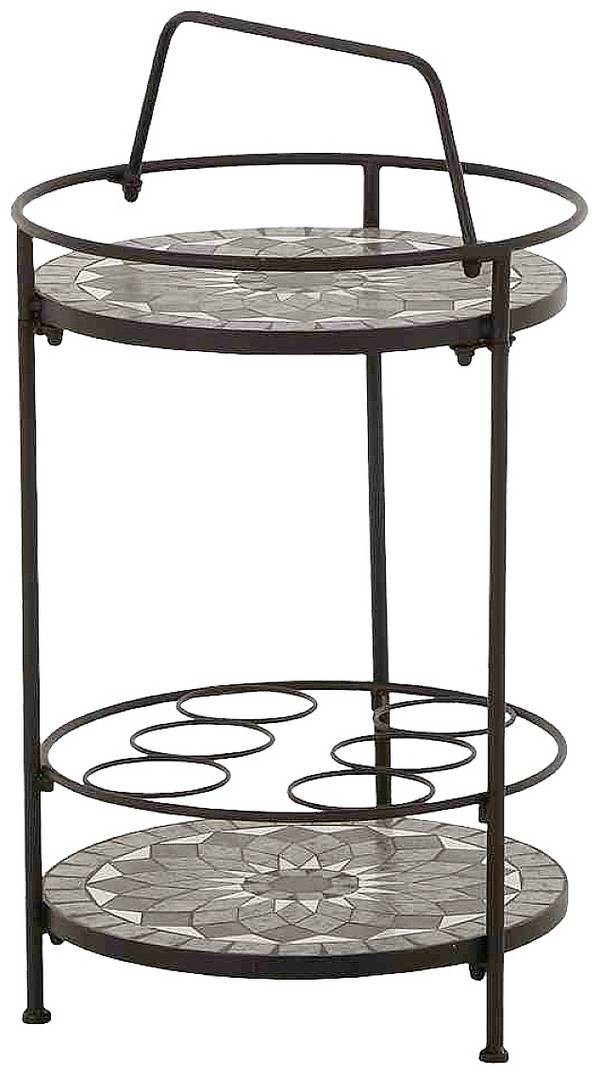 Siena Garden J04676 Stolik pomocniczy Como ze stali, o wyglądzie mozaiki
