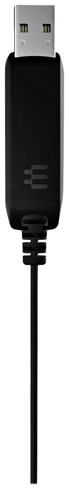 Czarny kabel USB z wtyczką, odpowiedni do połączeń cyfrowych i transferu danych.