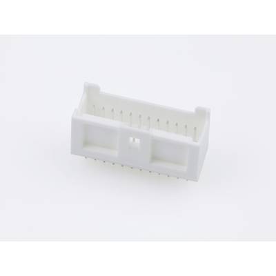Biały wtyk plastikowy z wieloma gniazdami, odpowiedni do połączeń elektronicznych.