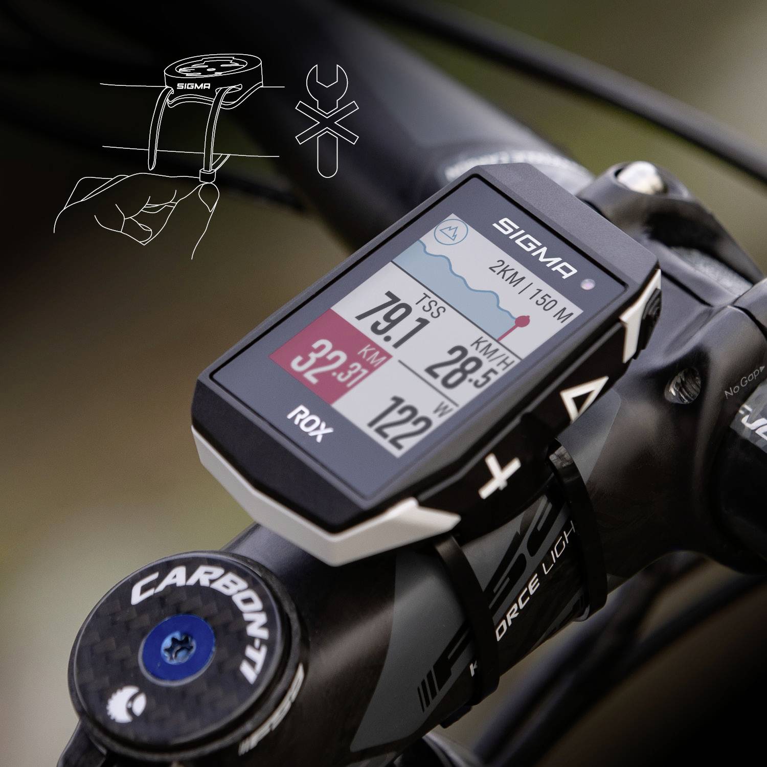 Велосипедний навігатор Sigma ROX 11.1 EVO Basic GPS, GLONASS, захист від бризок