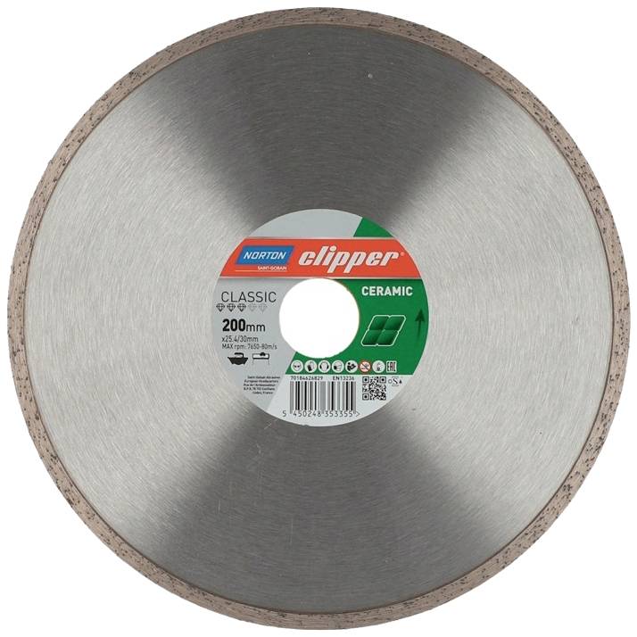 Norton Abrasives 70184626829 Алмазний відрізний диск Classic Ceramic Діаметр 200 мм Діаметр отвору 30 мм 1 шт.