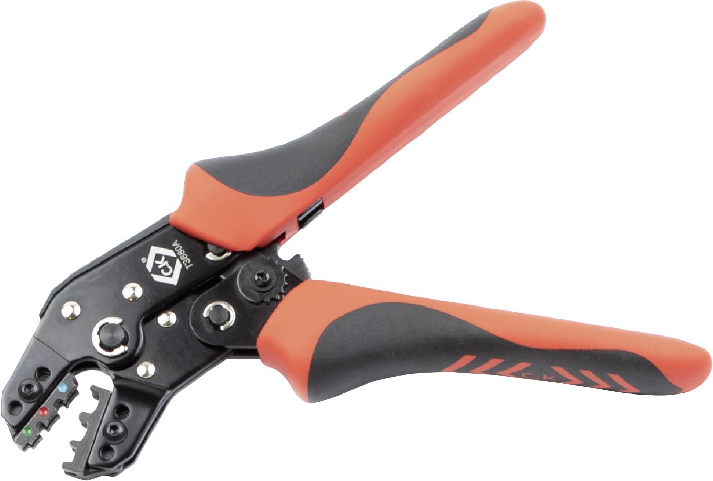 Обтискний інструмент C.K T3680A для ізольованих кабельних роз'ємів перерізом від 0,25 до 2,5 мм²