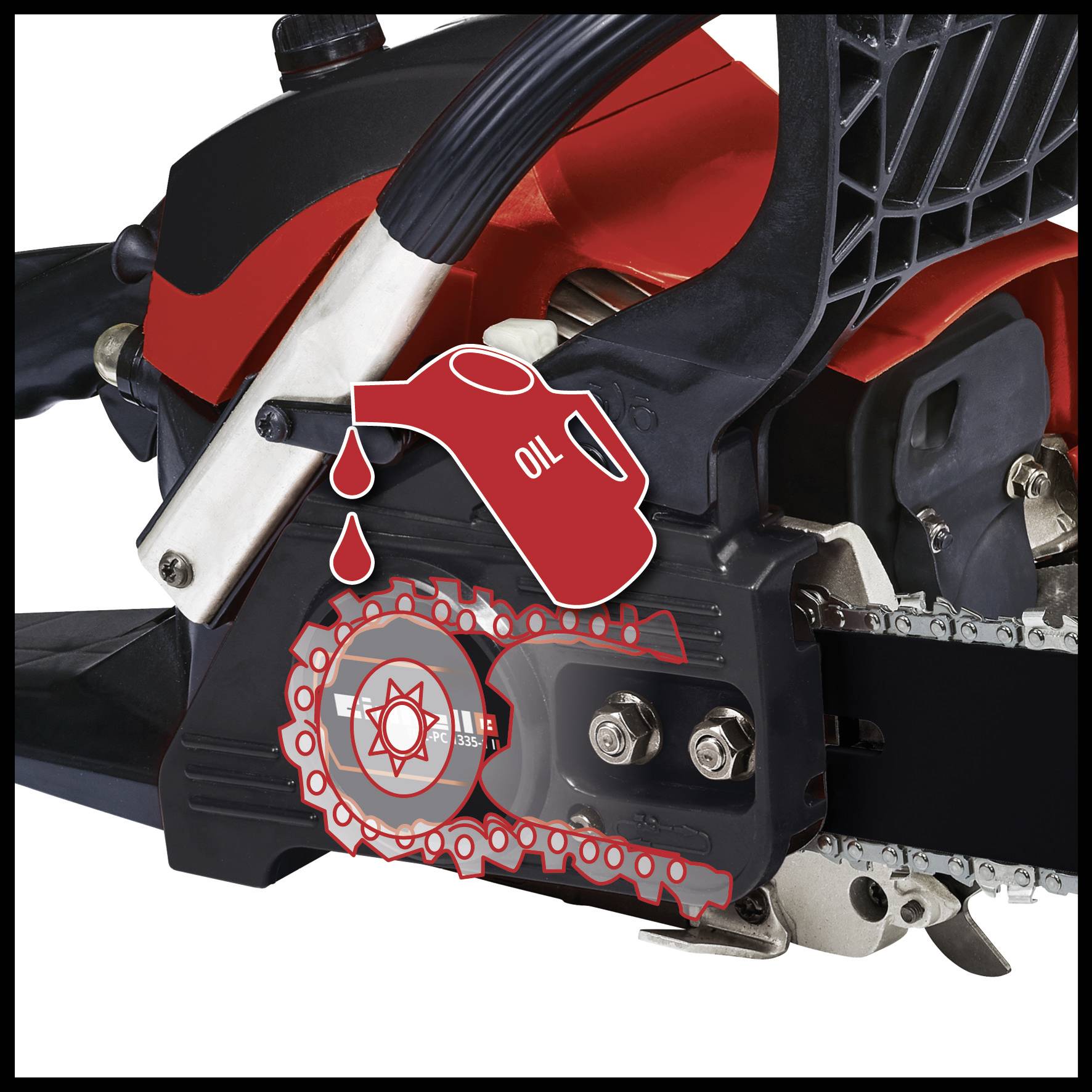 Бензинова бензопила Einhell GC-PC 1335/1 I 1,3 кВт, довжина шини 350 мм