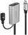 Adapter audio z złączem USB-C i gniazdem 3,5 mm jack, w srebrnym designie, przeznaczony do podłączania słuchawek do urządzeń z USB-C.