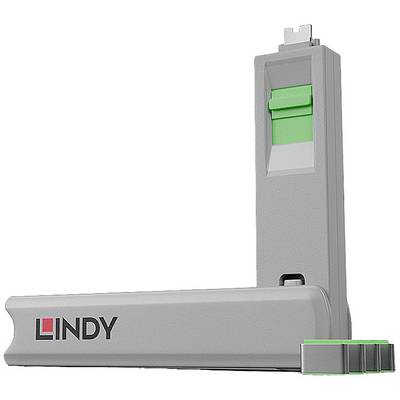 Szary tester sieci LINDY z zielonym gniazdem RJ45, służący do sprawdzania połączeń kablowych.