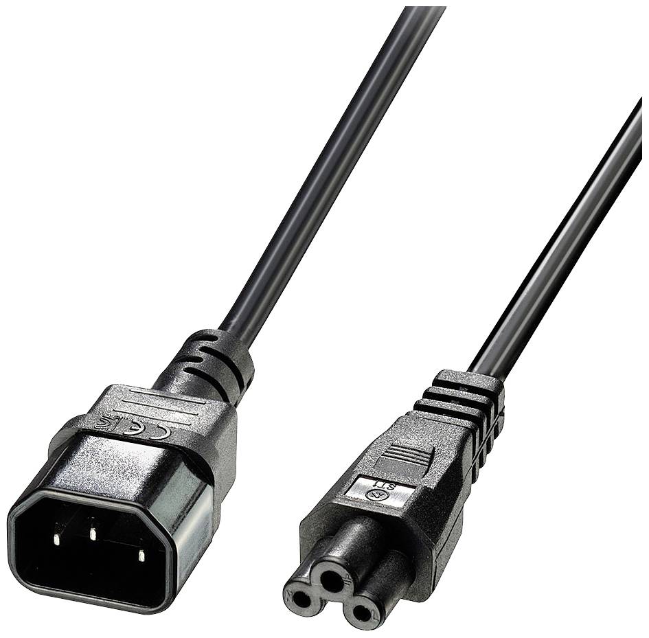 Kabel sieciowe z wtyczkami C13 i IEC-60320, czarne. Używane do podłączania komputerów lub innych urządzeń do źródeł zasilania.