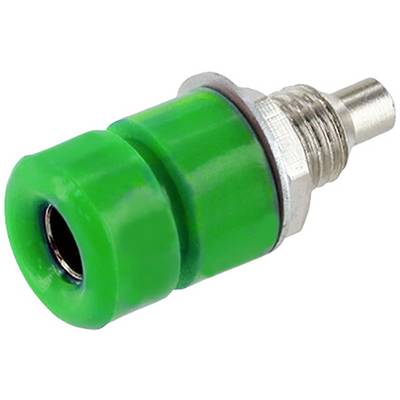 Zielony złącze z gwintem metalowym, odpowiednie do podłączeń pneumatycznych lub hydraulicznych.