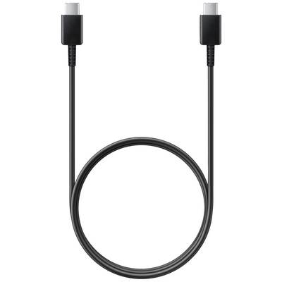 Czarny kabel USB-C z wtyczką na obu końcach, przedstawiony w formie pętli.