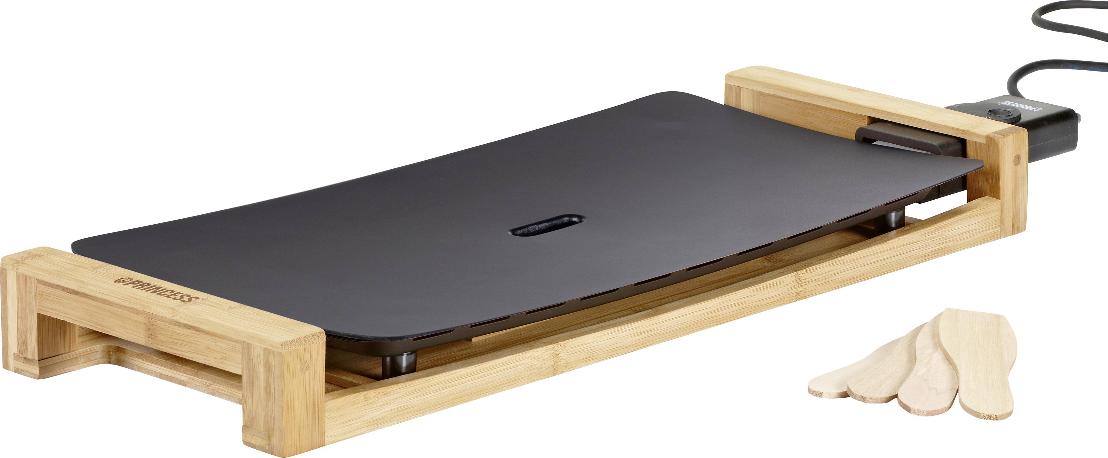 Електричний настільний гриль теппан які принцеса 103026 чорний, кремовий