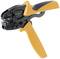 Szczypce do zaciskania kabli w kolorze pomarańczowo-czarnym, z uchwytem dźwigniowym. Odpowiednie do prac elektrycznych związanych z mocowaniem połączeń kablowych.