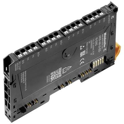 Elektroniczny moduł firmy Weidmüller z wieloma złączami i slotami do zastosowań przemysłowych.
