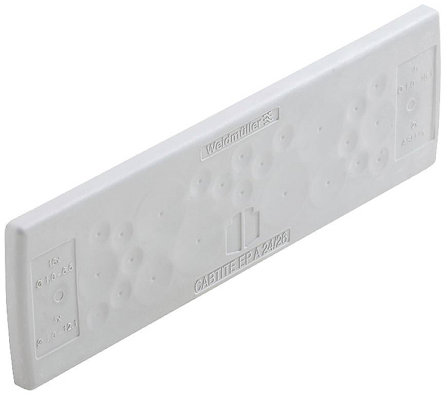 Weidmüller CABTITE EP A 24/26 GY Plaque de traversée de câble Epaisseur de plaque (maxi) 2.5 mm Thermoplastique gris 10 pc(s)