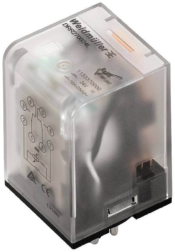 Weidmüller 2765050000 Przekaźnik THT DRR273220L, monostabilny, 1 cewka, 250 V/AC, 10 A, 10 szt.
