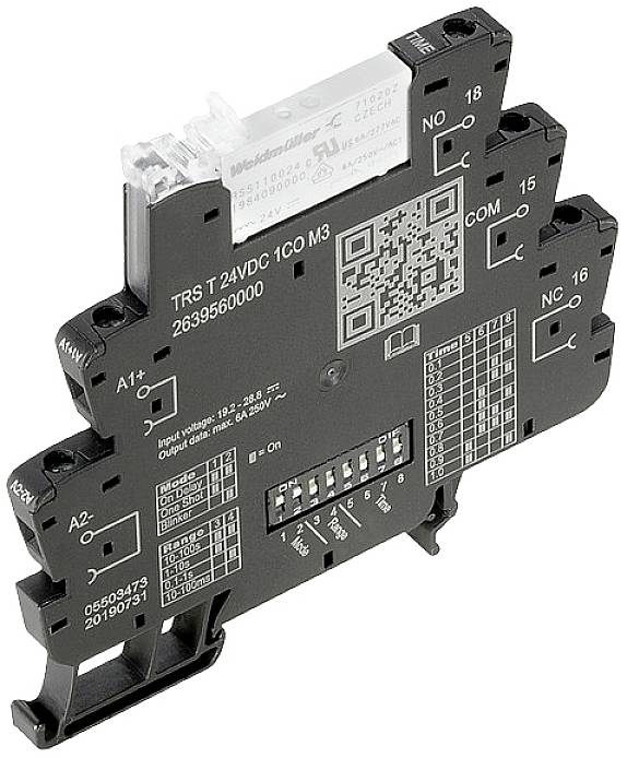 Weidmüller 2639560000 Przekaźnik czasowy TRS T 24VDC 1CO M3, 0.01 - 100 s, 250 V DC/AC, 10 szt.