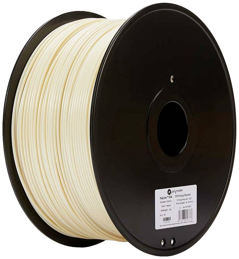 Polymaker 70837 PolyLite Filament для 3D-принтерів ASA, стійка до ультрафіолетового випромінювання, стійка до погодних умов 2,85 м