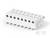 Blok zaciskowy z sześcioma zaciskami, wykonany z białego tworzywa sztucznego. Przeznaczony do mocowania przewodów w obwodach elektronicznych.