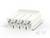 Białe obudowa wtykowa z czterema prostokątnymi złączami, odpowiednia do połączeń elektronicznych.