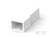 Biały prostokątny złącznik z tworzywa sztucznego, prosta konstrukcja.