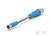 Niebieski, cylindryczny wtyk elektryczny z wielożyłowym przewodem, odpowiedni do zastosowań przemysłowych.