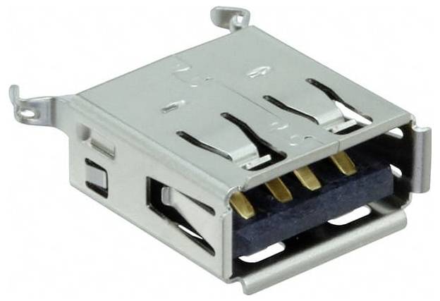 'Port mini USB pokazujący metalową obudowę z widocznymi stykami, używany do podłączania urządzeń elektronicznych w celu transferu danych i ładowania.'