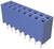 Niebieski, prostokątny wtyk 10-stykowy z metalowymi pinami, odpowiedni do zastosowań w układach elektronicznych.