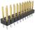 Płytka z dwurzędowym, złoconym złączem wtykowym; odpowiednia do połączeń elektronicznych i obwodów.