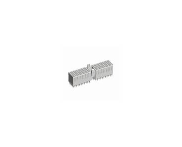 Szary elektroniczny złącze wielostykowe z prostokątną obudową. Nadaje się do montażu na płytkach drukowanych.