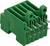 Zielony złącz terminal blokowy z sześcioma pinami do podłączania obwodów elektronicznych.