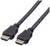 Czarny kabel HDMI z dwoma wtyczkami, służący do przesyłania sygnałów audio i wideo między urządzeniami.