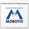 Logo firmy Mobotix z hasłem 'Systemy Wizyjne Bezpieczeństwa'.