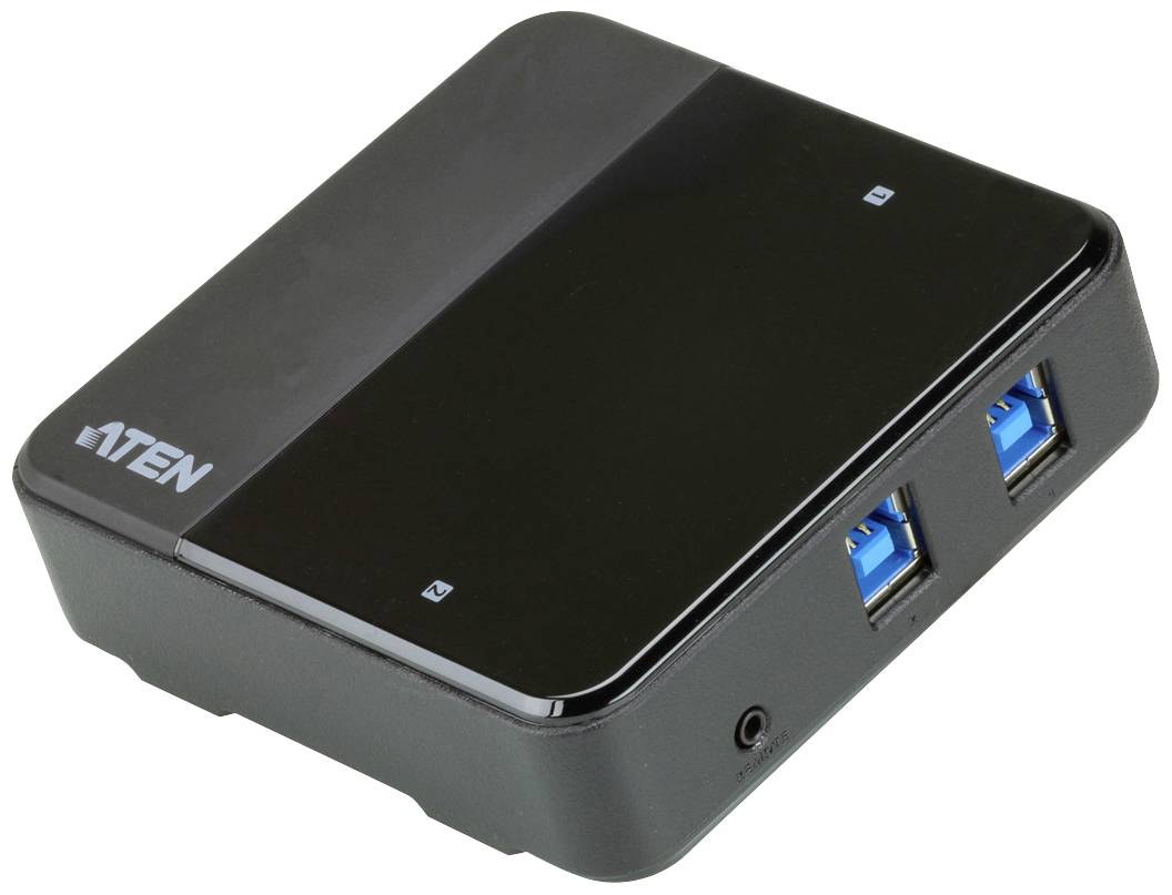 ATEN US3324 2-портовий USB 3.2 Gen 1 (USB 3.0) комутатор чорного кольору
