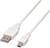 Kabel USB z wtyczką standardową USB po lewej stronie i wtyczką Mini-USB po prawej stronie.
