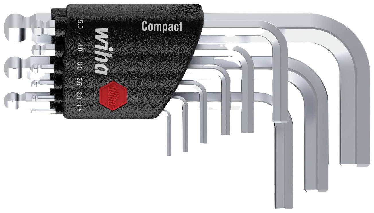 Набір шестигранних L-ключів Wiha 1,5 мм, 2 мм, 2,5 мм, 3 мм, 4 мм, 5 мм, 6 мм, 8 мм, 10 мм 9 шт.