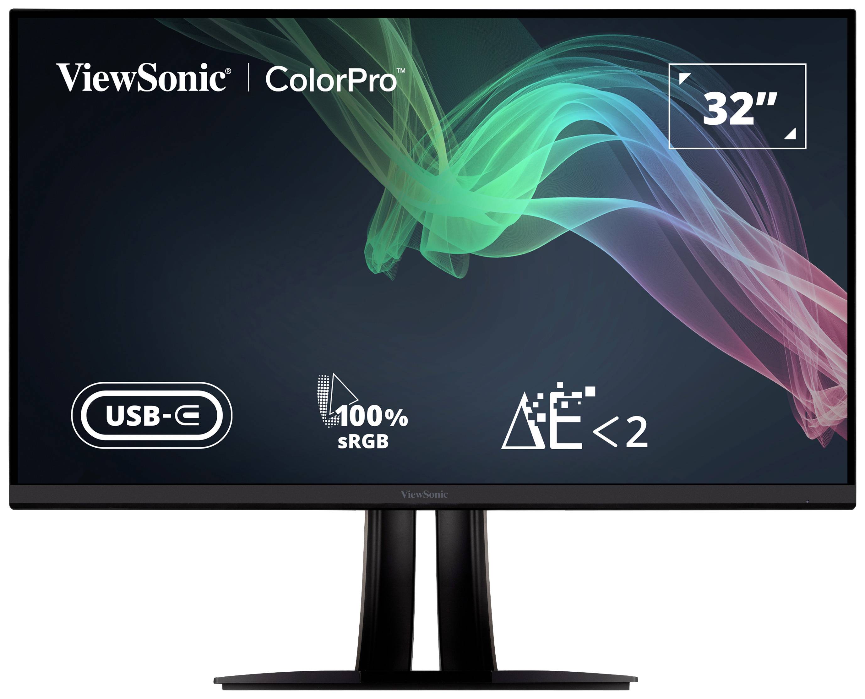 32-calowy monitor ViewSonic z ColorPro, USB-C, 100% sRGB i specjalnym trybem ochrony oczu.