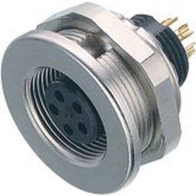 Okrągła metalowa obudowa wtyczki z wieloma metalowymi stykami, pokryta tworzywem sztucznym, często stosowana w zastosowaniach elektronicznych.