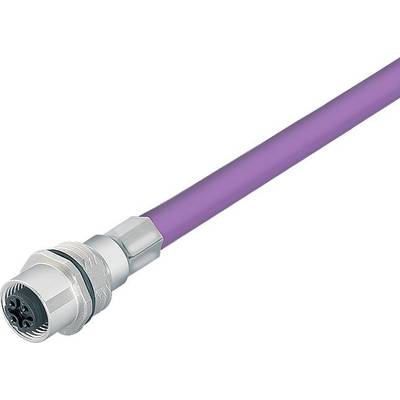 Fioletowe kable Ethernet z srebrnym wtykiem.