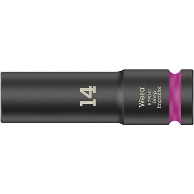 Czarna nasadka udarowa Wera, model 8790 C Deep, rozmiar 14, z fioletowym pierścieniem, przeznaczona do głębokich dokręceń i prac wymagających dużego obciążenia.