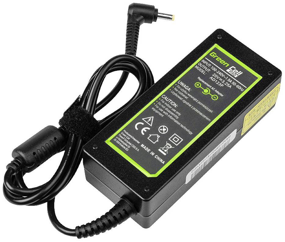 Адаптер живлення для ноутбука Green Cell AD123P 65 Вт 3,25 А
