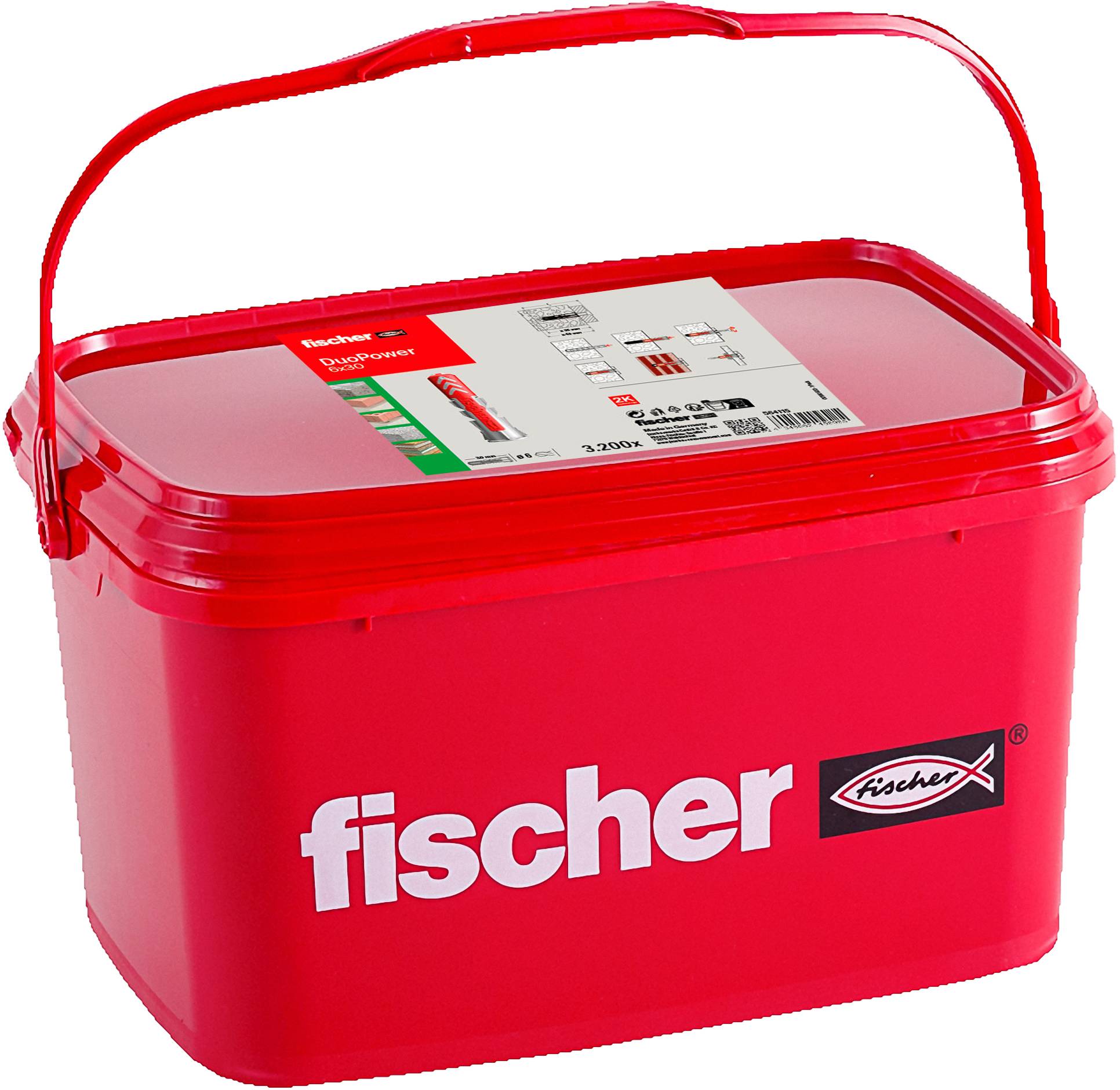 Fischer 564115 DuoPower 6x30 Eimer (3.200) Kołek 2-komponentowy 30 mm 6 mm 3.200 szt.-5