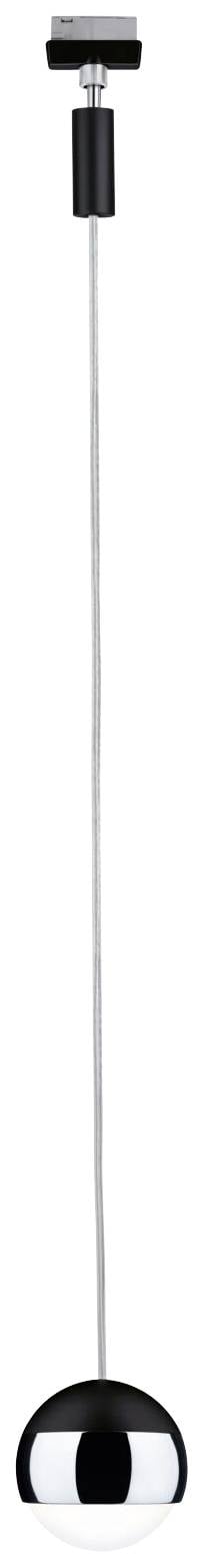 Лампа для високовольтної рейкової системи Paulmann Pendel Capsule 96808 LED постійного монтажу 6 Вт LED 580 лм чорна (матова), хро