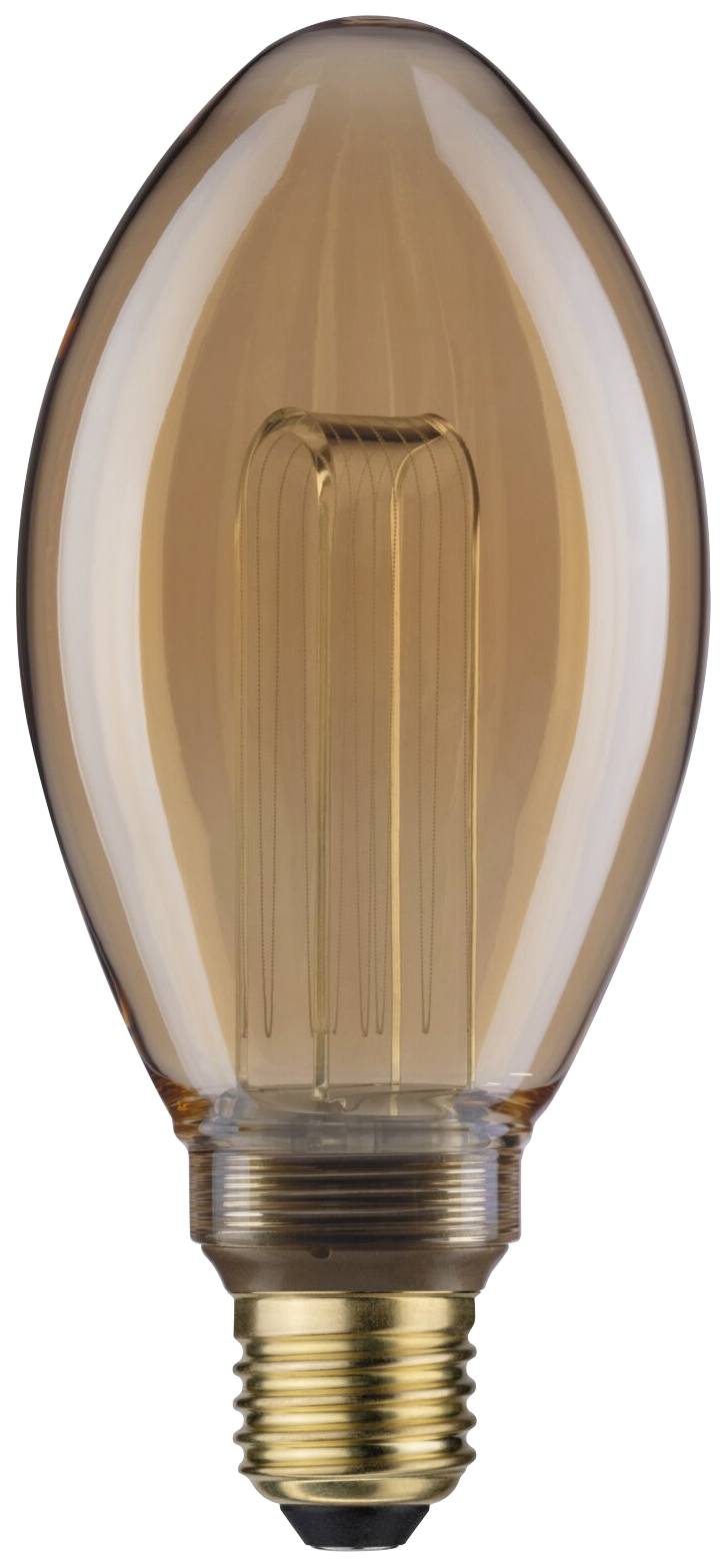 Bursztynowa żarówka z gwintem E27, idealna do tworzenia klimatycznego oświetlenia w pomieszczeniach mieszkalnych.