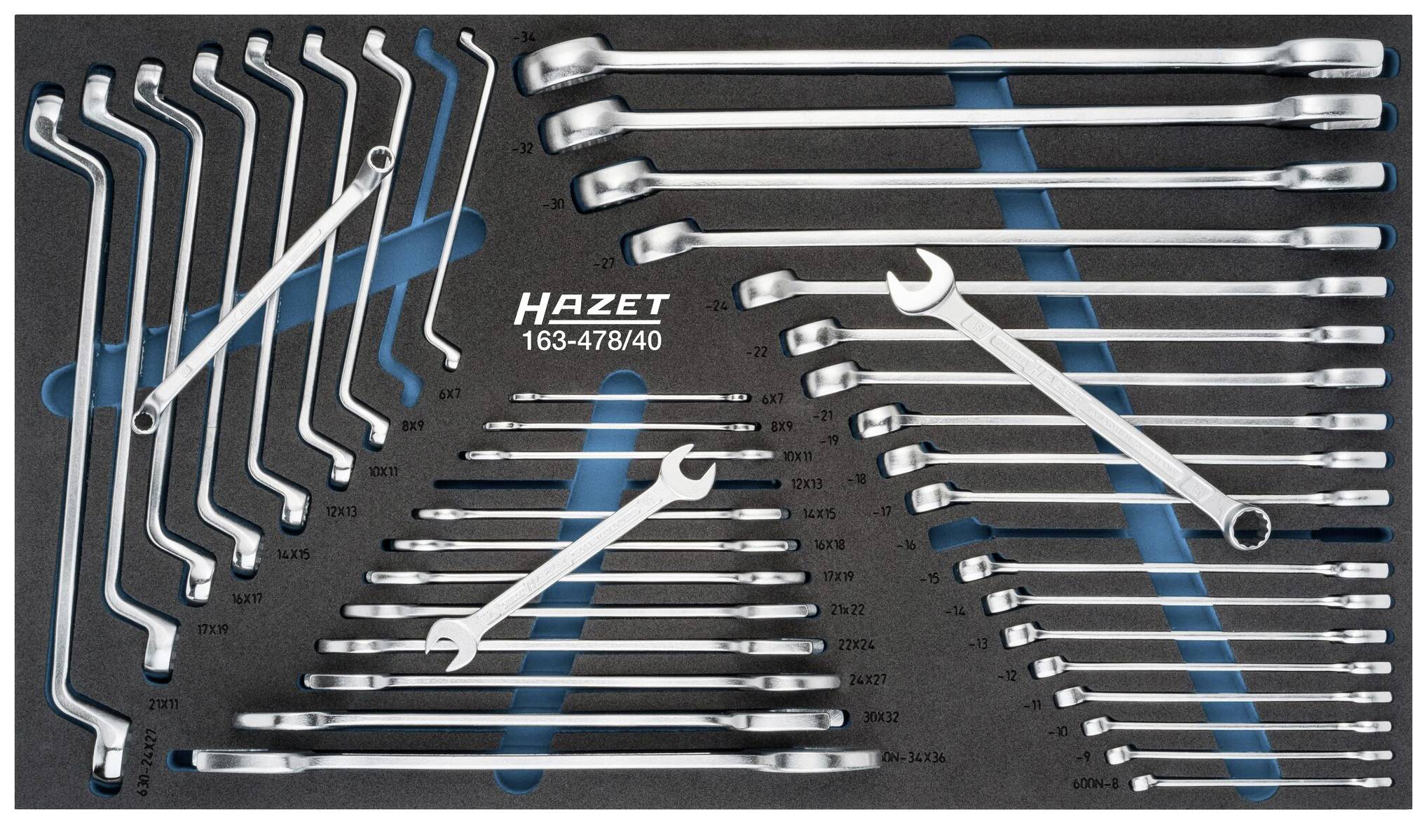 Набір комбінованих ключів Hazet 163-478/40 163-478/40 Розмір ключа (метрична система) (лише для назви) 6 - 36 мм