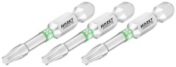 <br>  Hazet<br>  2223NSLG-T20/3<br>  2223NSLG-T20/3<br>  Bit Torx<br>  Końcówka wkrętaka: 1/4" (6,3 mm)<br>  Kształt końcówki: TX<br>  TX 20<br>  50 mm<br>